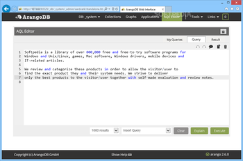 ArangoDB screenshot 3