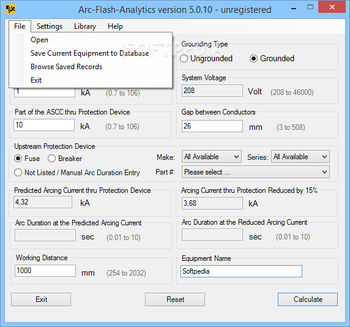 Arc Flash Analytics screenshot 2