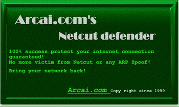 Arcai.com's NetCut Defender screenshot