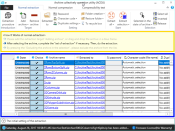 Archive Collectively Operation Utility screenshot 4