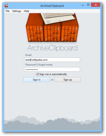 ArchiveClipboard screenshot