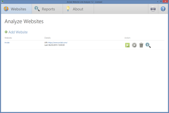 Arclab Website Link Analyzer screenshot