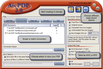 ArcPDF screenshot