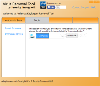 Ardamax Keylogger Removal Tool screenshot 3