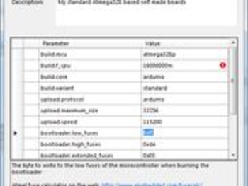 Arduino BOARDS.TXT Editor screenshot