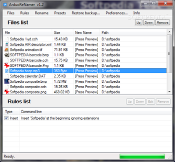 ArduoRenamer (formerly UltimateReNamerJG) screenshot