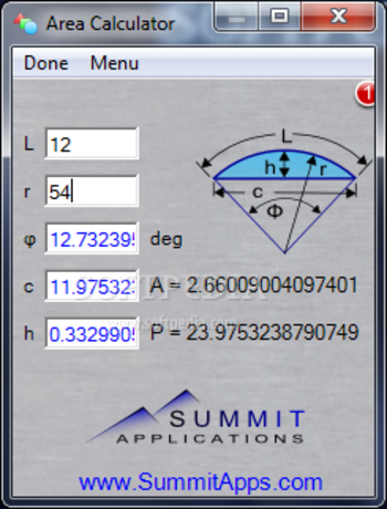 Area Calculator screenshot