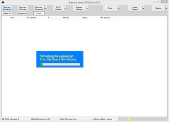 Arecont Vision IP Utility screenshot