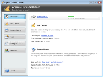 Argente - Disk Cleaner screenshot
