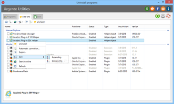Argente Uninstall Programs screenshot 2