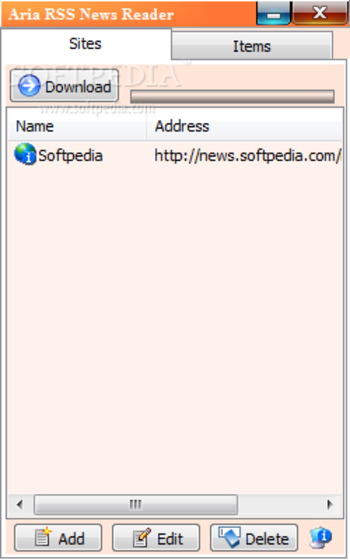 Aria RSS News Reader screenshot