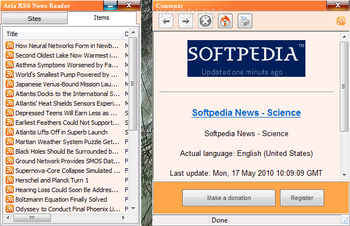 Aria RSS News Reader screenshot 2