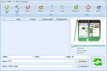Aries DVD to iPod Ripper screenshot 2