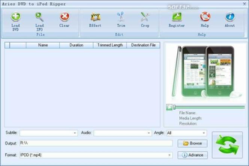 Aries DVD to iPod Ripper screenshot 3