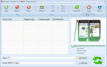 Aries Video to MPEG Converter screenshot 3