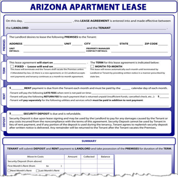 Arizona Apartment Lease screenshot