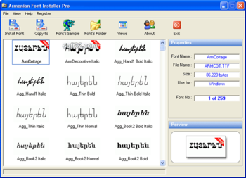 Armenian Font Installer Pro screenshot 3