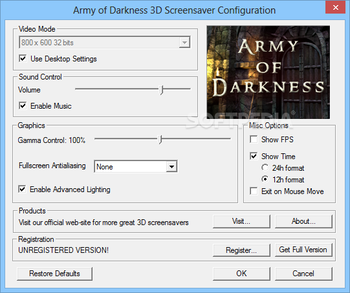 Army of Darkness 3D Screensaver screenshot 3