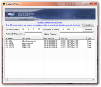 ArpCacheWatch screenshot