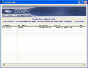 ArpCacheWatch screenshot 3