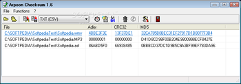 Arpoon Checksum screenshot