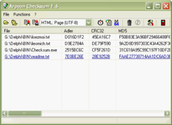 Arpoon Checksum screenshot 2