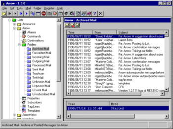 Arrow Mailing List Server for Windows screenshot