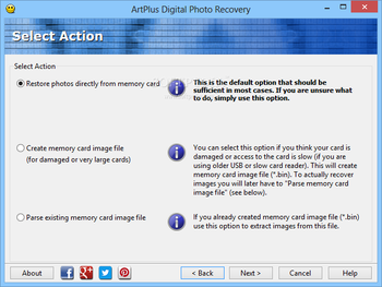 Art Plus Digital Photo Recovery screenshot