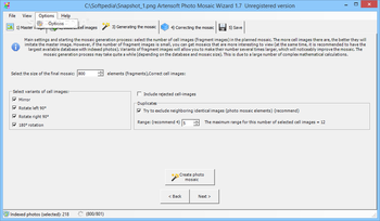Artensoft Photo Mosaic Wizard screenshot 3