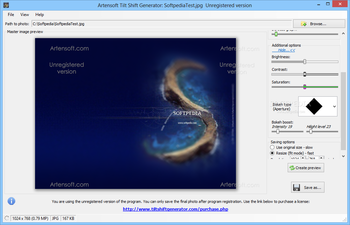 Artensoft Tilt Shift Generator screenshot 2