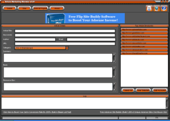 Article Marketing Monster screenshot