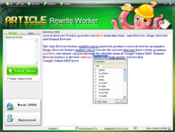 Article Rewrite Worker screenshot