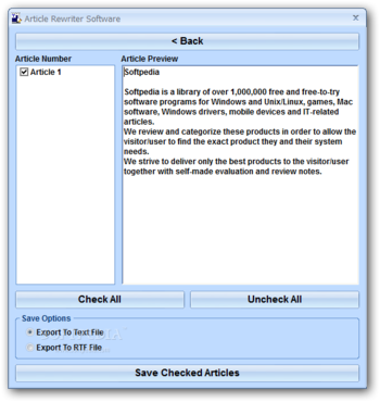 Article Rewriter Software screenshot 2
