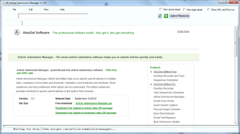 Article Submission Manager screenshot