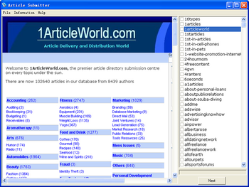 Article Submitter screenshot