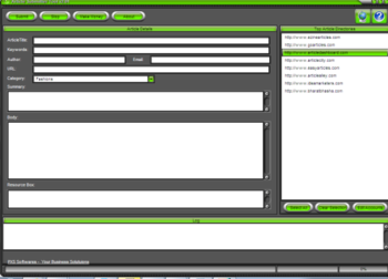 Article Submitter Tool screenshot