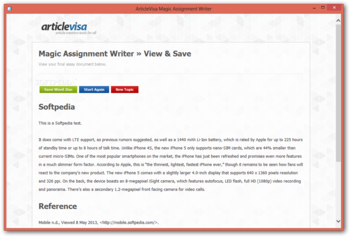 ArticleVisa Magic Assignment Writer screenshot 7