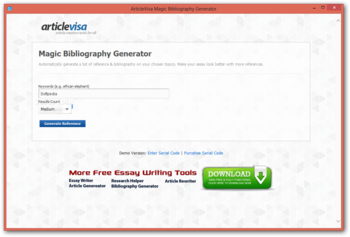 ArticleVisa Magic Bibliography Generator screenshot