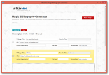 ArticleVisa Magic Bibliography Generator screenshot 2