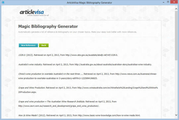 ArticleVisa Magic Bibliography Generator screenshot 2