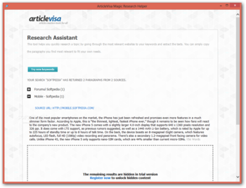 ArticleVisa Magic Research Helper screenshot 2