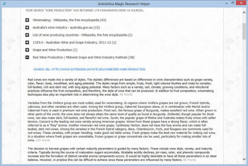 ArticleVisa Magic Research Helper screenshot