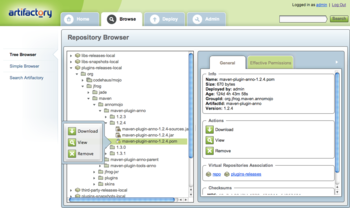 Artifactory screenshot