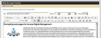 ArtistScope Web Encrypt screenshot
