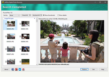 ArtPlus Digital Photo Recovery screenshot 2