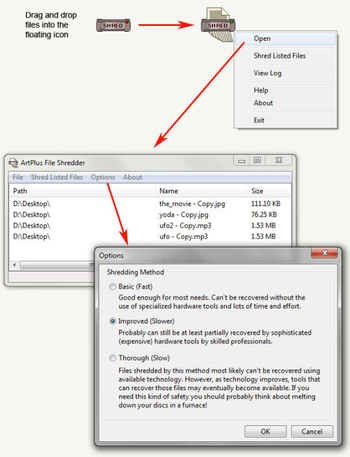 ArtPlus File Shredder screenshot