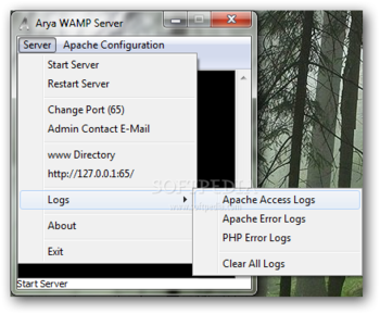 Arya WAMP Server screenshot 2
