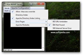 Arya WAMP Server screenshot 3