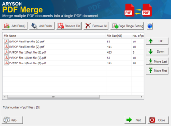Aryson PDF Merge screenshot 2