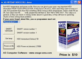 AS HDTEMP WIN32 DLL screenshot